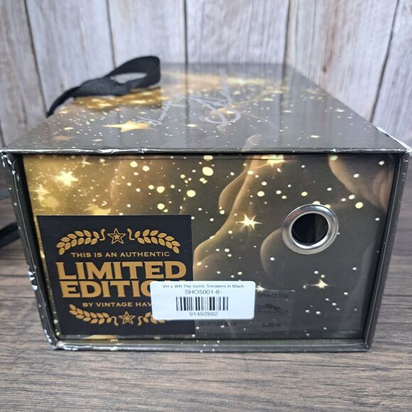 Vintage Havana The Iconic Limited Edition Sparkle Star Pure Black Women's Sz 8 - Picture 8 of 10